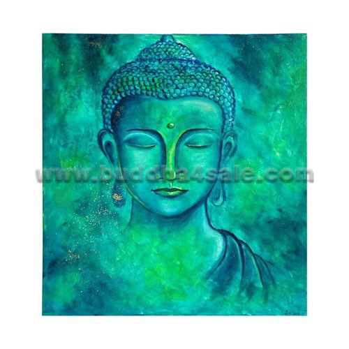 500x500 Original Abstract Modern Gautama Buddha Head Painting Oil Drawing