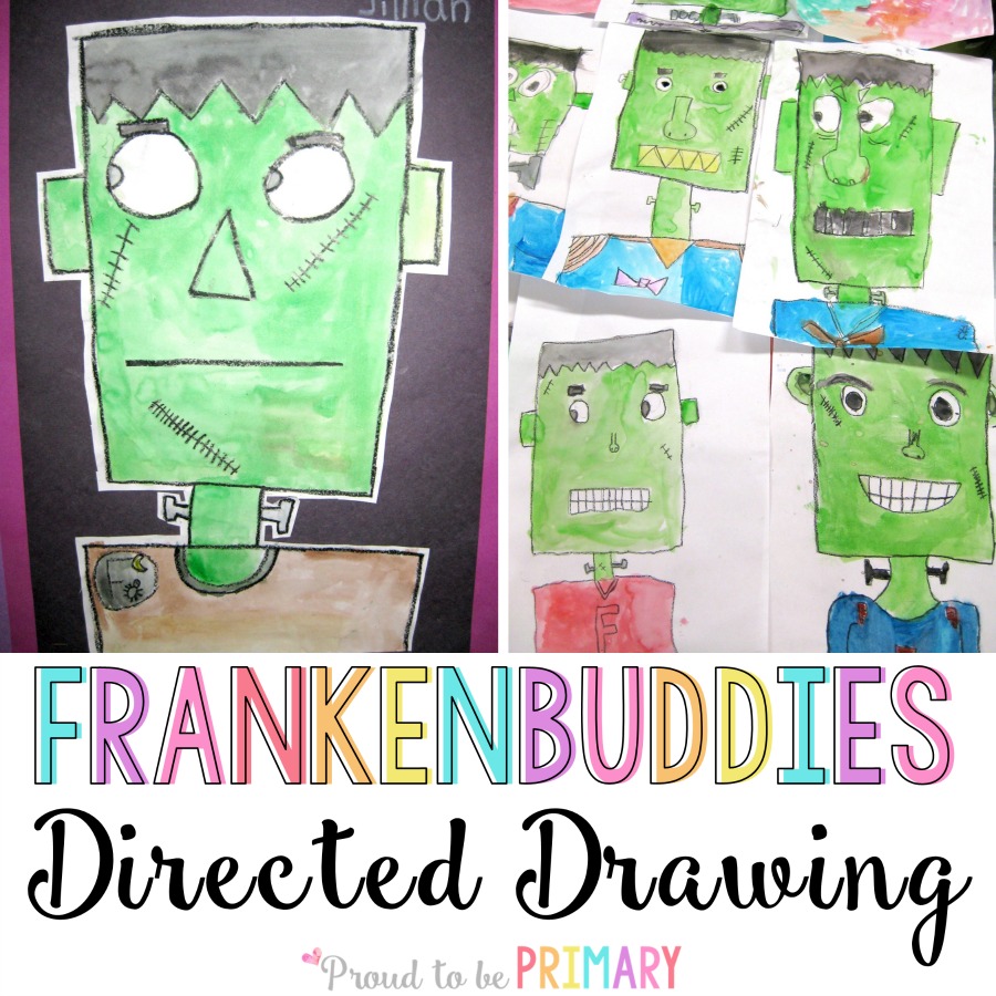 900x900 Frankenstein Frankenbuddies Directed Drawing