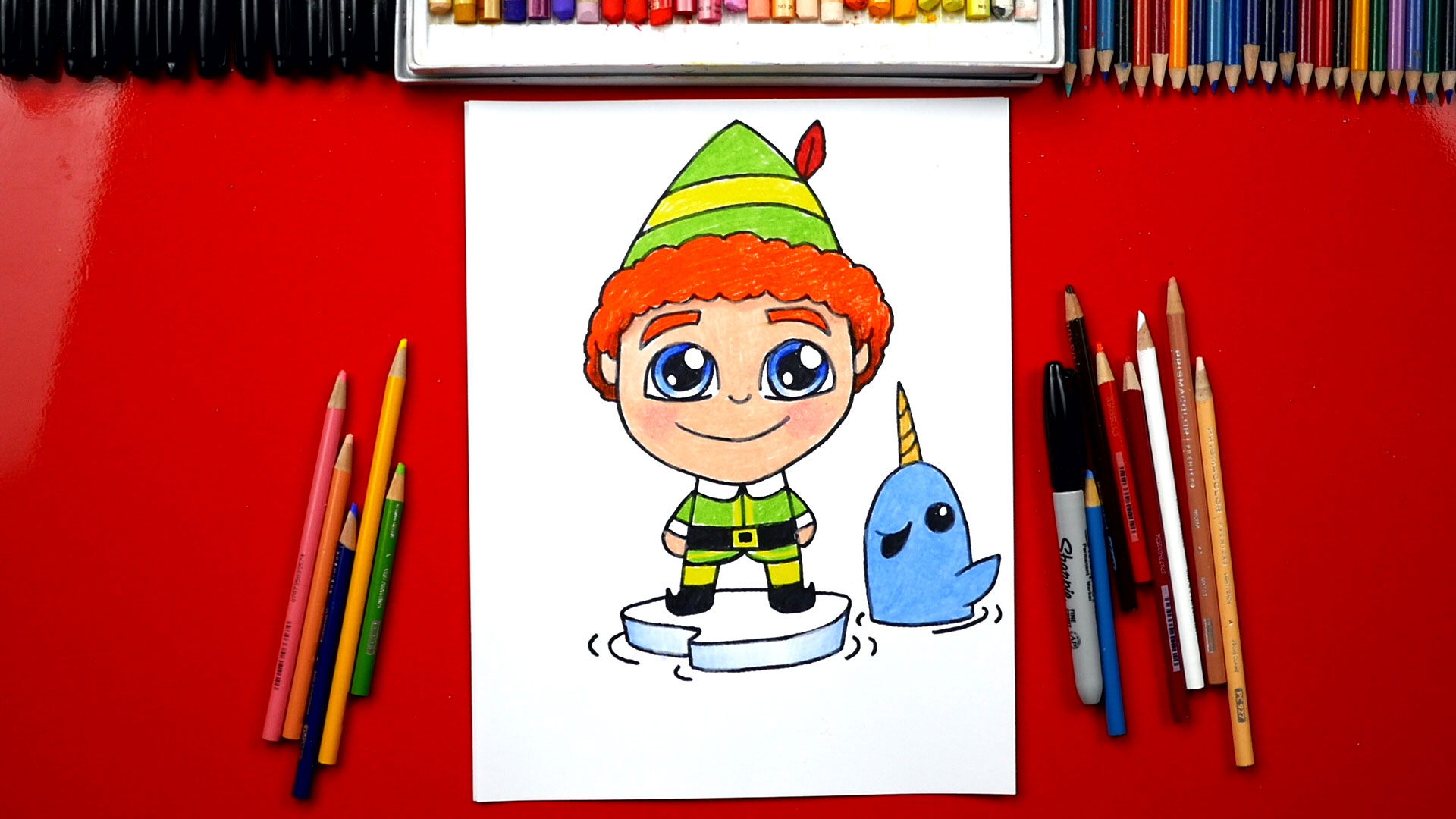 1920x1080 How To Draw Buddy The Elf And Mr Narwhal