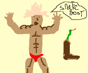 300x250 Creepy Buff Guy In A Straw Hat Says Snake Boot
