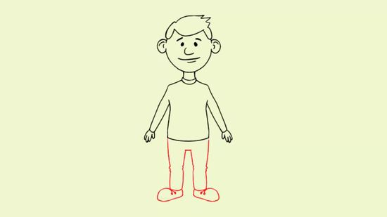 550x309 How To Draw A Cartoon Man 15 Steps (With Pictures)