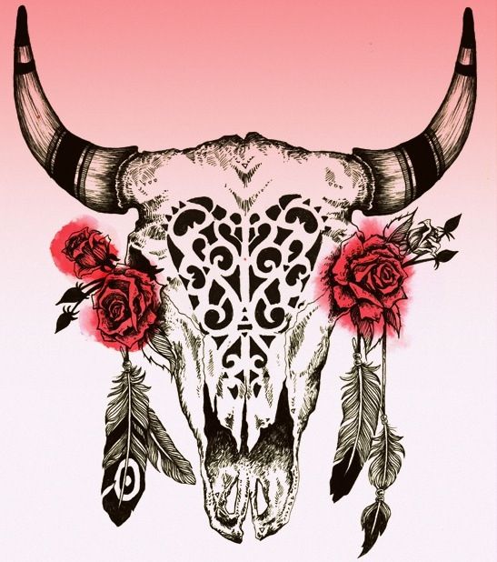 547x618 Cow Skull Tattoo Designs