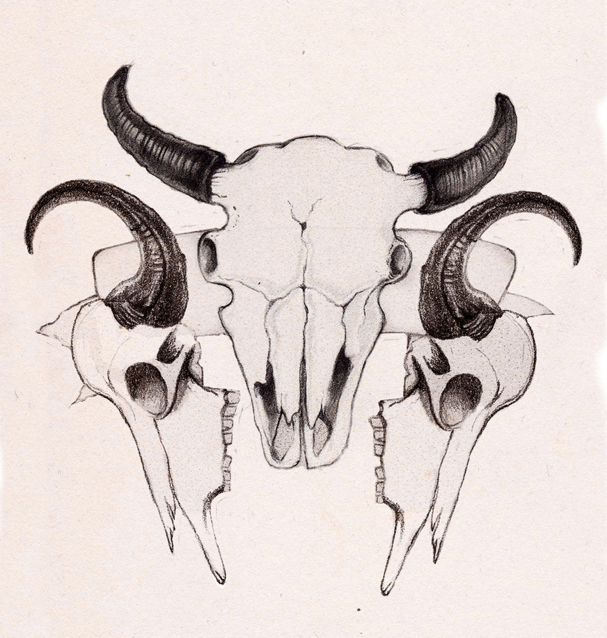 872x917 Buffalo Skulls Tattoo By Deceptiveart