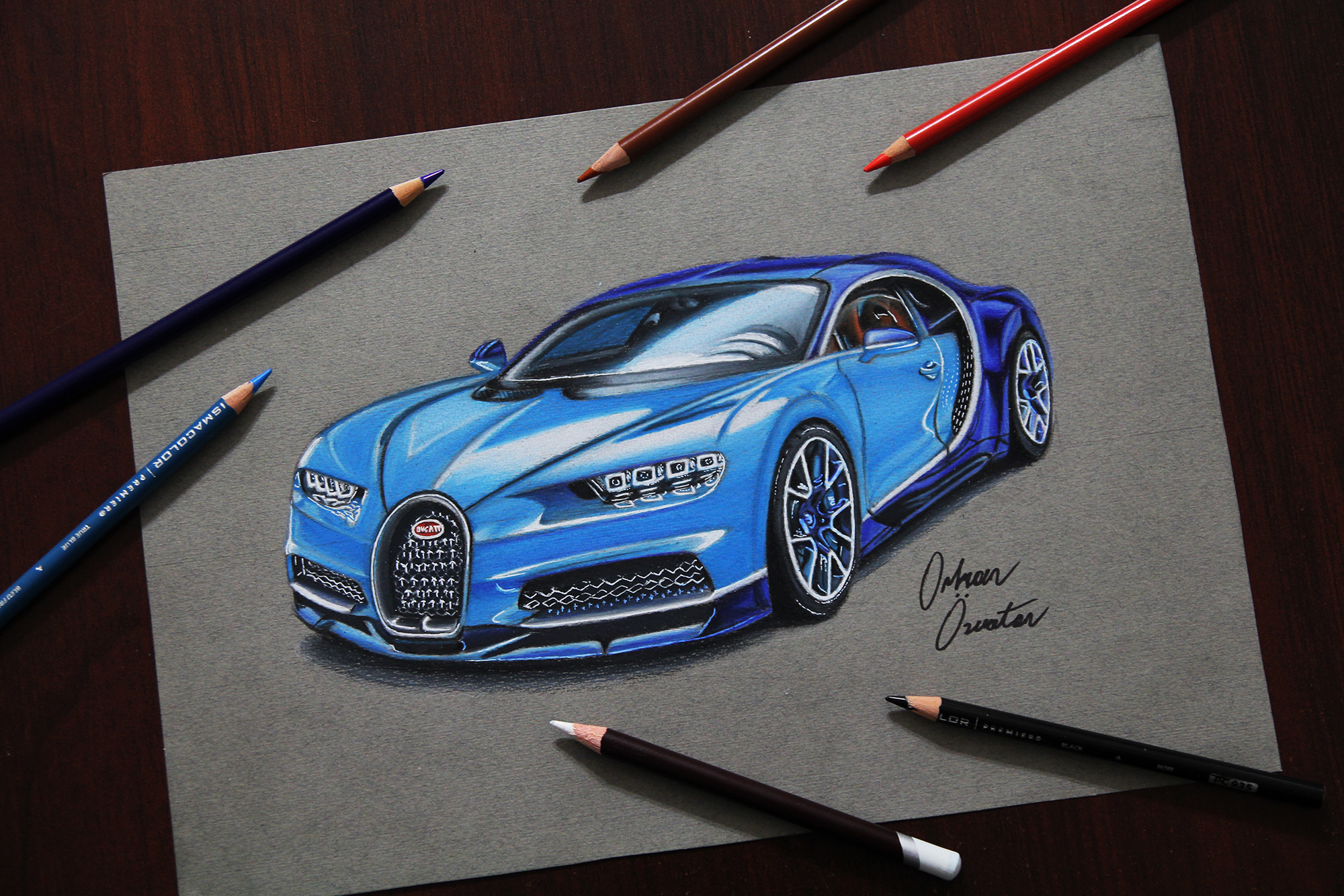 How To Draw A Realistic Car Bugatti Chiron Time Lapse - vrogue.co