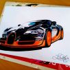 102x102 Drawing By The Artist Marty Called Bugatti Veyron Supersport