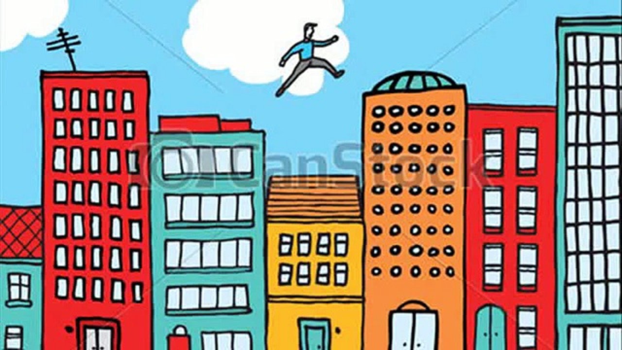 1280x720 Cartoon Drawing Buildings