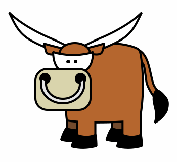 350x320 Drawing A Cartoon Bull
