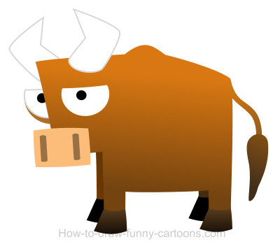 400x356 Drawing A Bull Cartoon