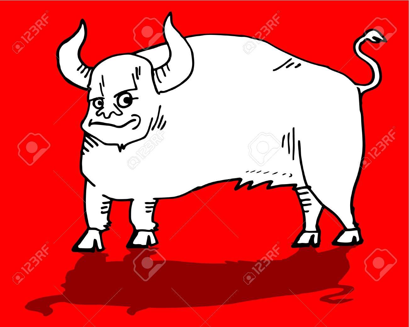 1300x1039 Bull Drawing Royalty Free Cliparts, Vectors, And Stock