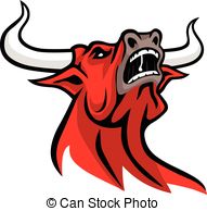 191x194 Angry Red Bull Mascot. A Drawing Of A Very Angry Looking Red