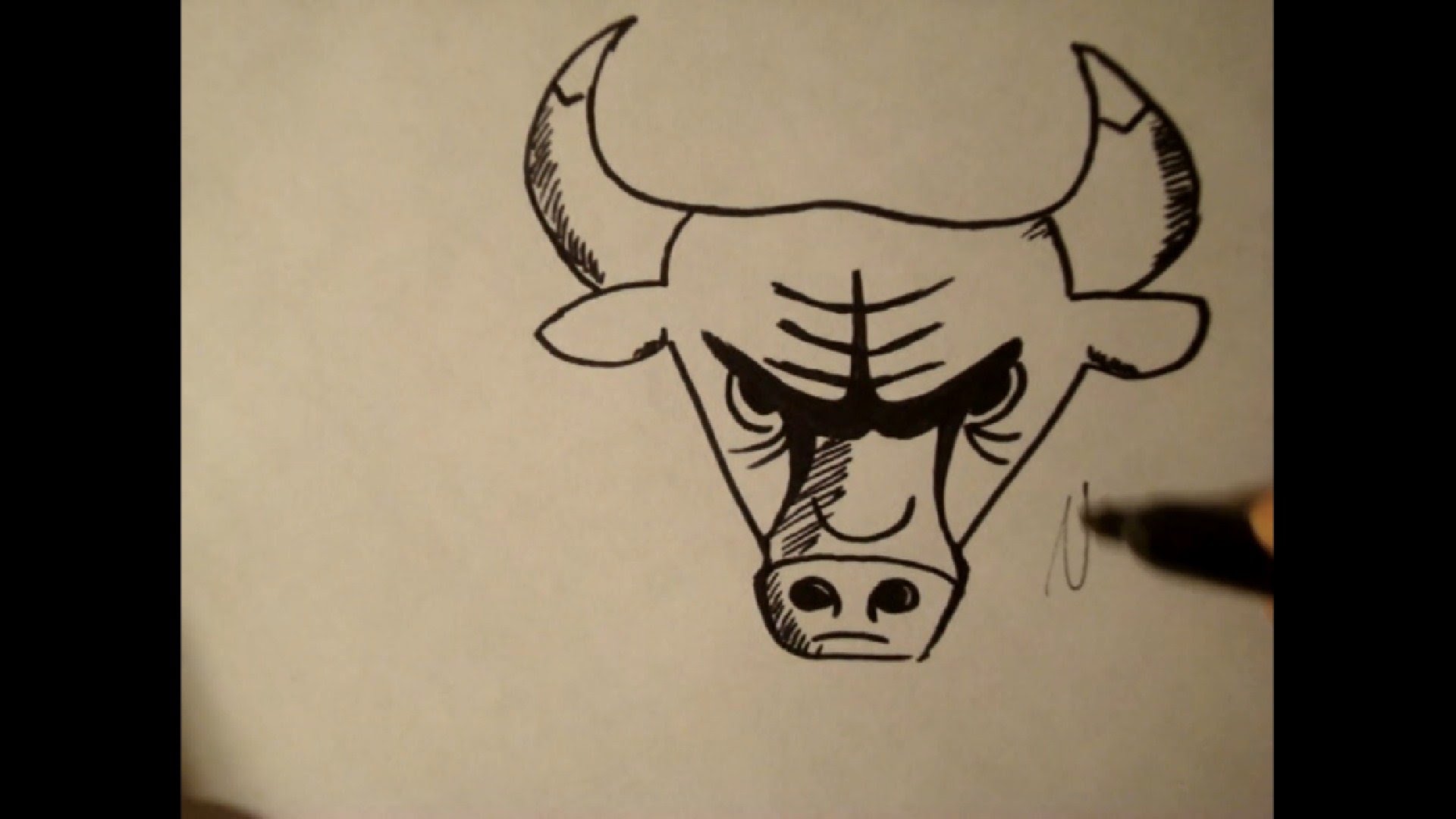 1920x1080 How To Draw Chicago Bull Logocowstep By Step