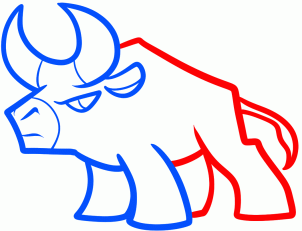 302x231 How To Draw How To Draw A Bull For Kids