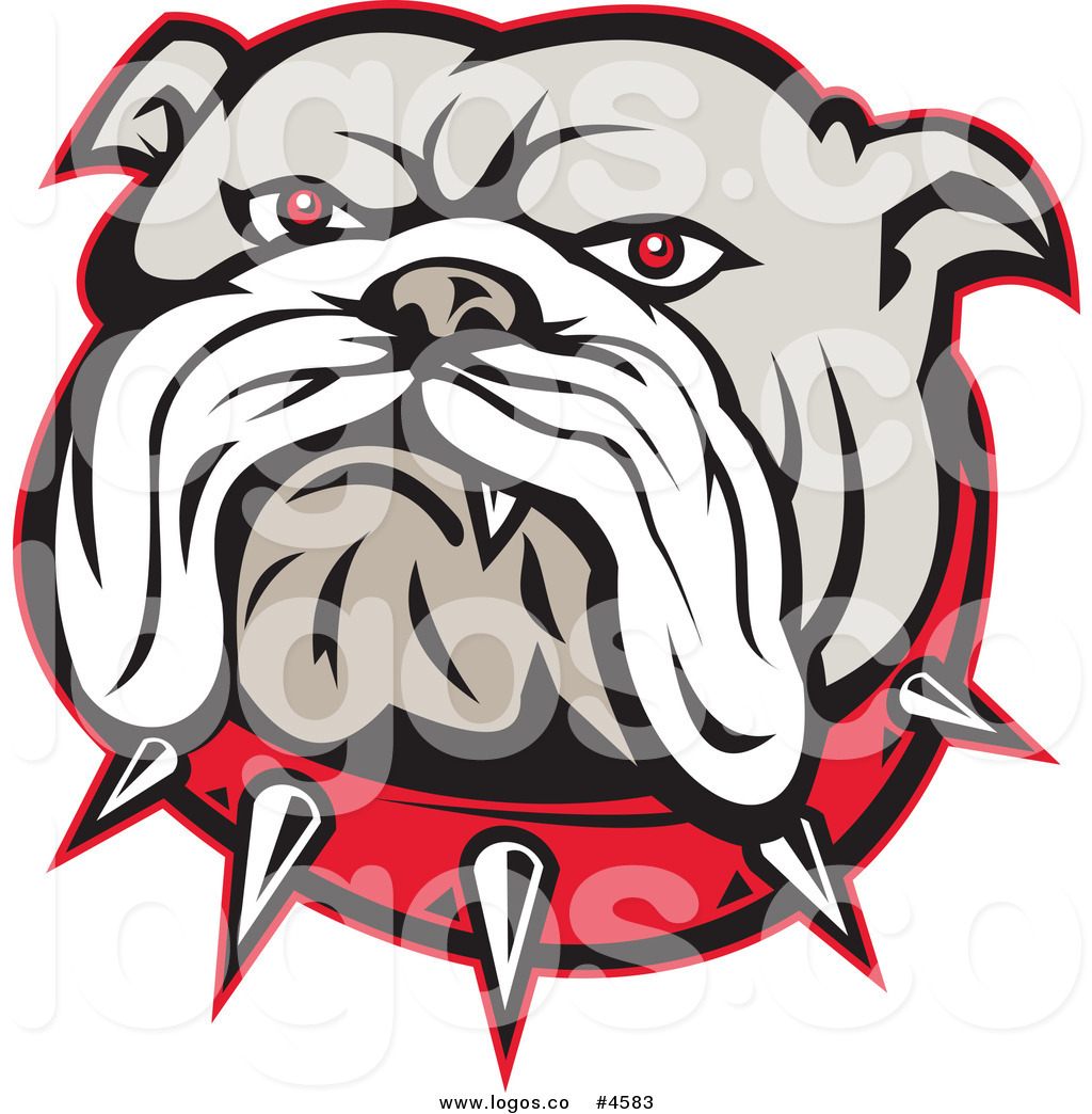1024x1044 Royalty Free Bulldog Face And Spiked Collar Logo By Patrimonio