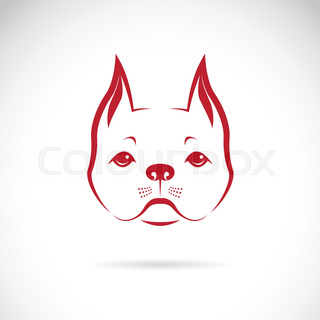 320x320 Vector Of A Dog Face On A White Background. Bulldog. Animal Logo