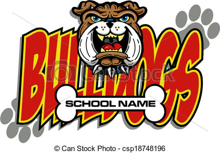 450x313 Bulldog Mascot With Bone Design Eps Vectors