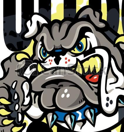 422x450 Eps Vector Of Bulldog Football Team Design With Bulldog Mascot