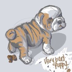 236x236 My Drawing Of A Baby Bulldog Art Baby Bulldogs