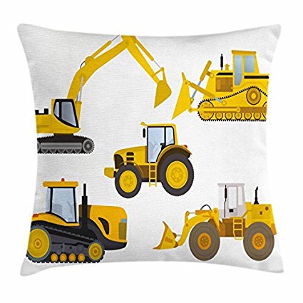 425x425 Boy's Room Throw Pillow Cushion Cover, Animation