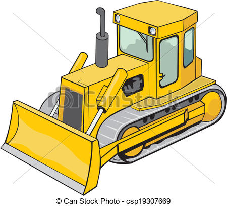 450x407 Yellow Caterpillar Bulldozer For Construction And Road Work Clip