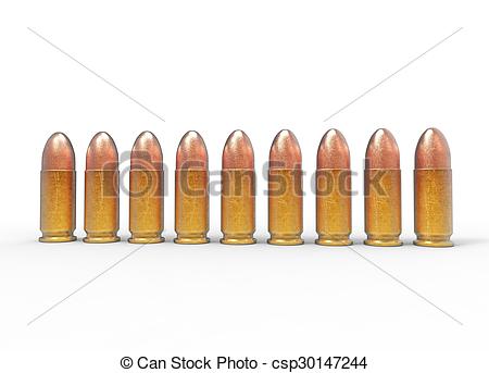 450x343 Pistol Bullets Drawing