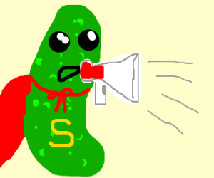 300x250 Super Pickle Yelling In Bullhorn