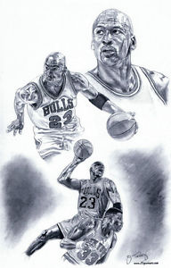 192x300 Michael Jordan Chicago Bulls Sketch Drawing Poster Art Ebay