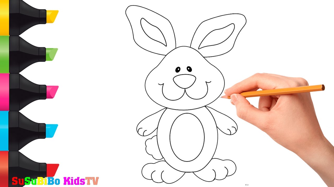 1280x720 How To Draw Rabbit Steps By Steps How To Draw For Kids