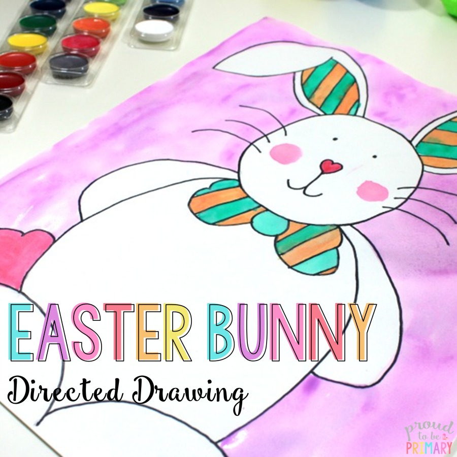 900x900 Easter Bunny Directed Drawing