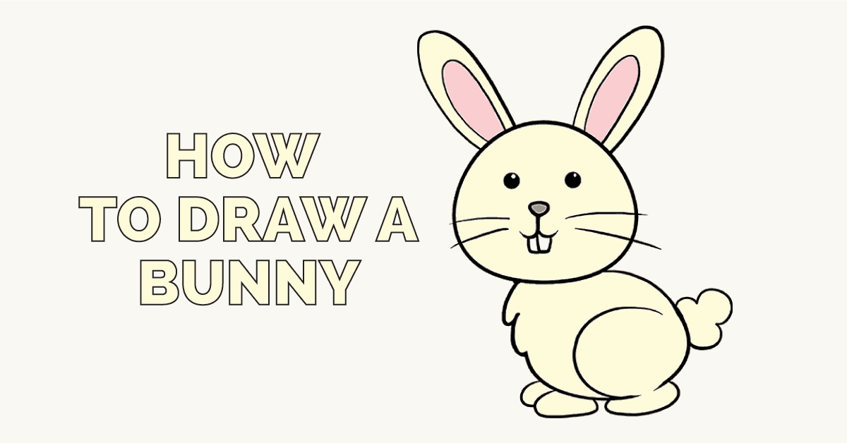 1200x628 How To Draw A Bunny Really Easy Drawing Tutorial Easy Drawing