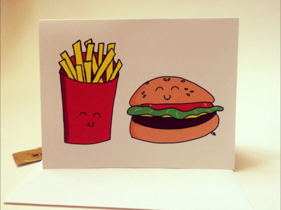 570x427 You Are The Burger To My Fries Hamburger Pun Doodle Drawing