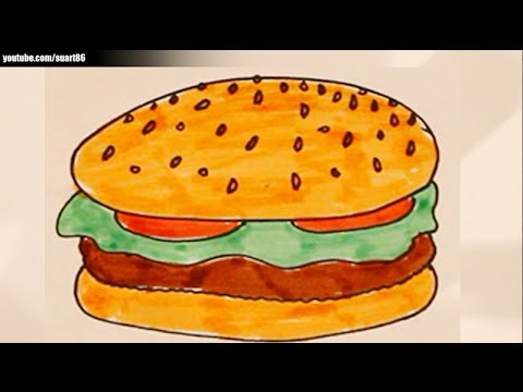 480x360 How To Draw A Burger