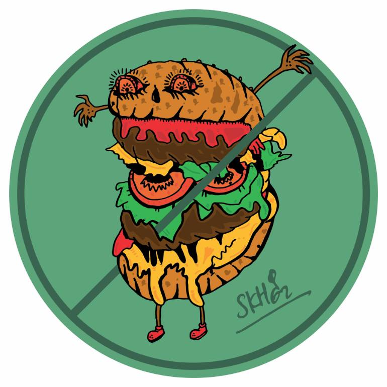 770x770 Saatchi Art Burger Monster Drawing By Cahyo Atmawan