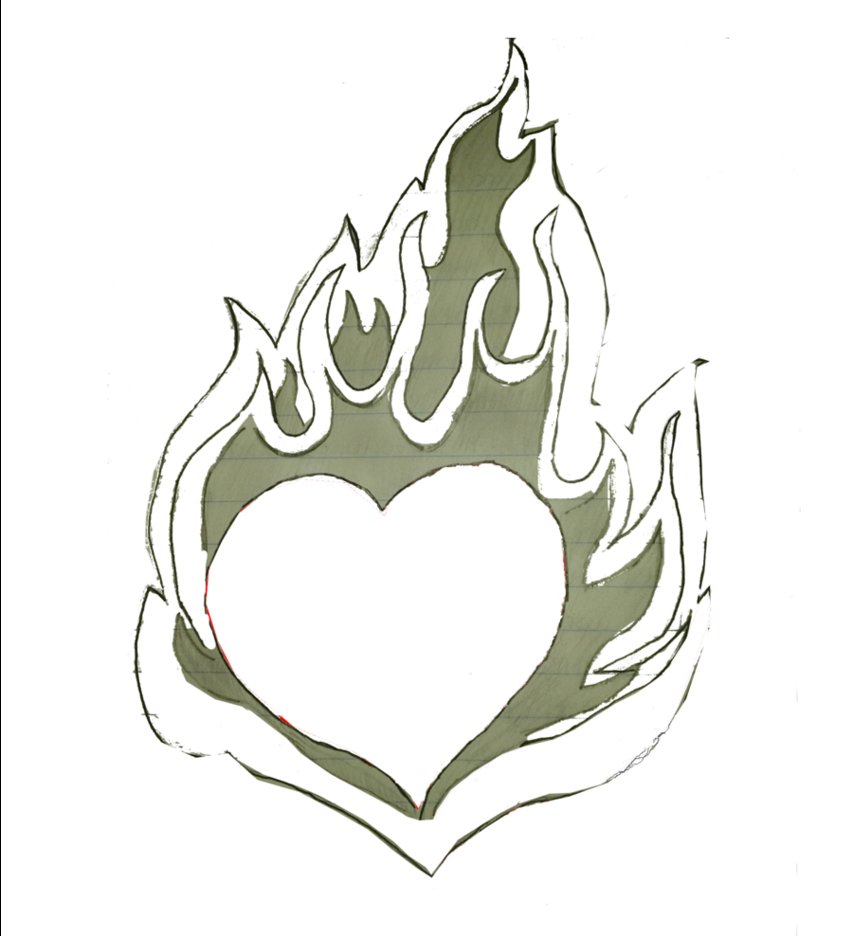 853x936 Flaming Heart A Burning Desire (Gimp Edit) By Torquesangel