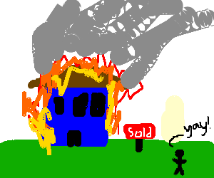 300x250 Man Buys Burning House