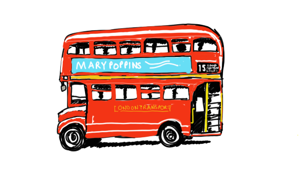 600x337 Blog Post London Bus Drawings Water Color London