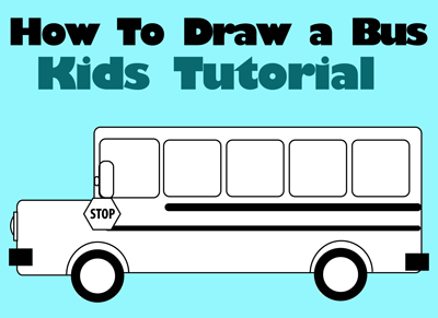400x291 How Draw School Busses Easy Drawing Tutorial For Kids How