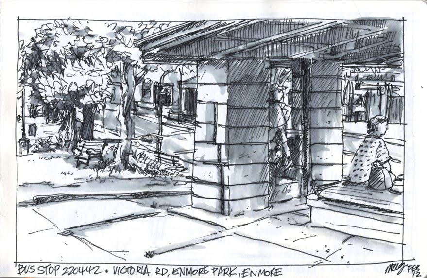 879x572 Urban Sketchers Australia More Bus Stops