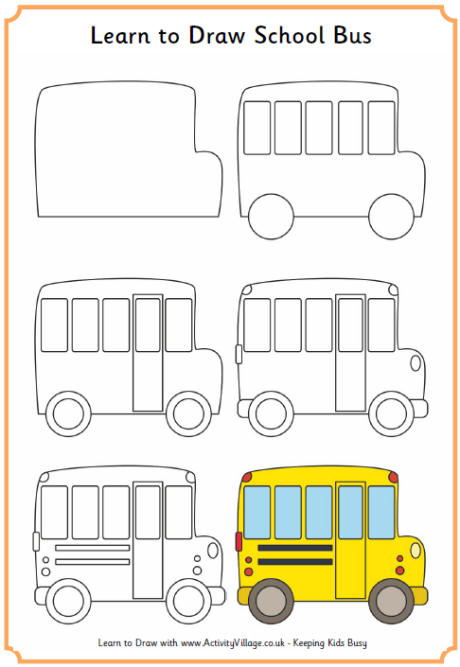 460x667 To Draw A School Bus