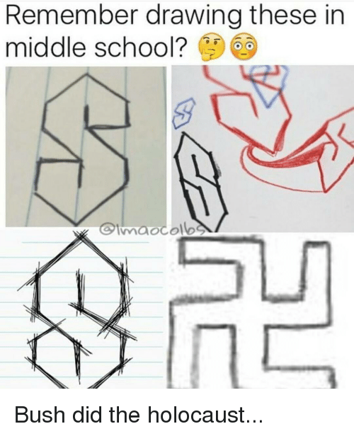 500x616 Remember Drawing These In Middle School Bush Did The Holocaust