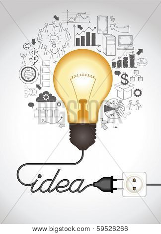 324x470 Concept Of Productive Business Ideas. Lightbulb With Drawing