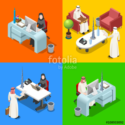 500x500 Middle Eastern Arab Caliph Businessman 3d Flat Isometric People