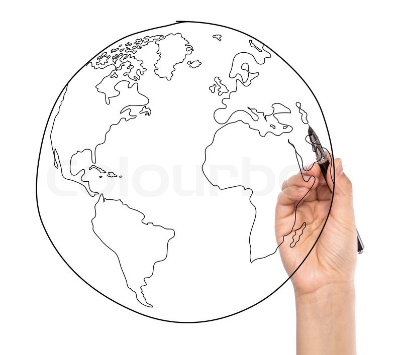 800x707 Businessman Drawing Earth In A Whiteboard Stock Photo Colourbox