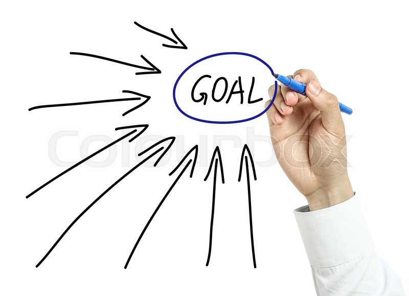 800x579 Businessman Is Drawing Goals Concept With Blue Marker