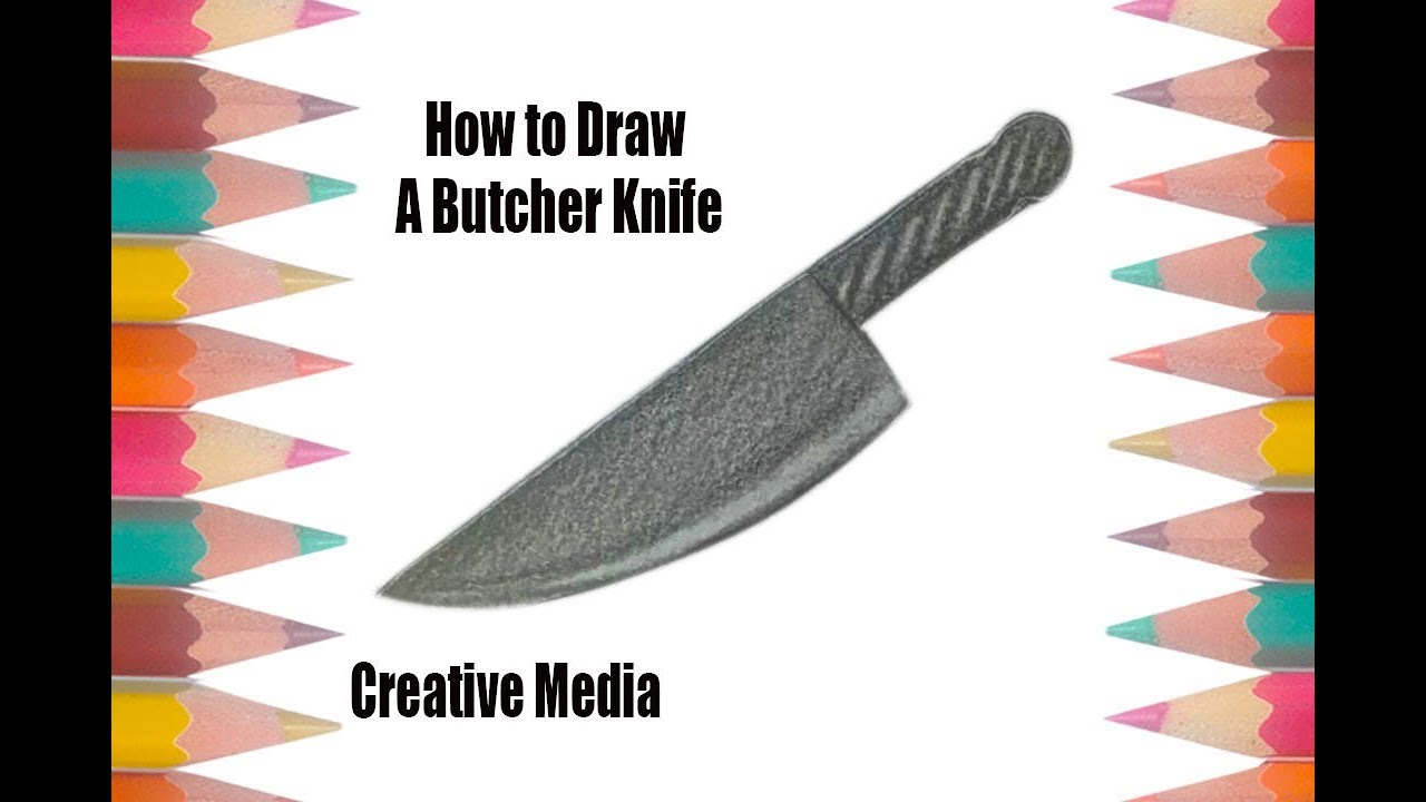 1280x720 How To Draw A Butcher Knife Coloring Pages Videos Drawing