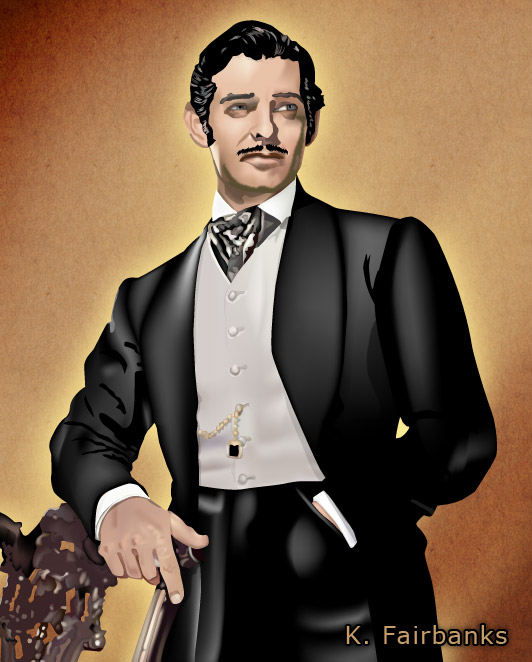 532x662 Clark Gable As Rhett Butler (Vector Drawing) By Eyeqandy
