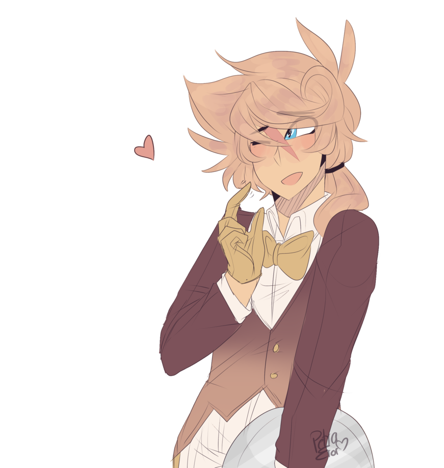 871x917 Cute Butler By Drawing Heart