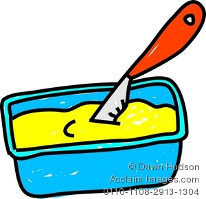 300x290 Image Of A Whimsical Drawing Of A Tub Of Butter Or Margarine Spread