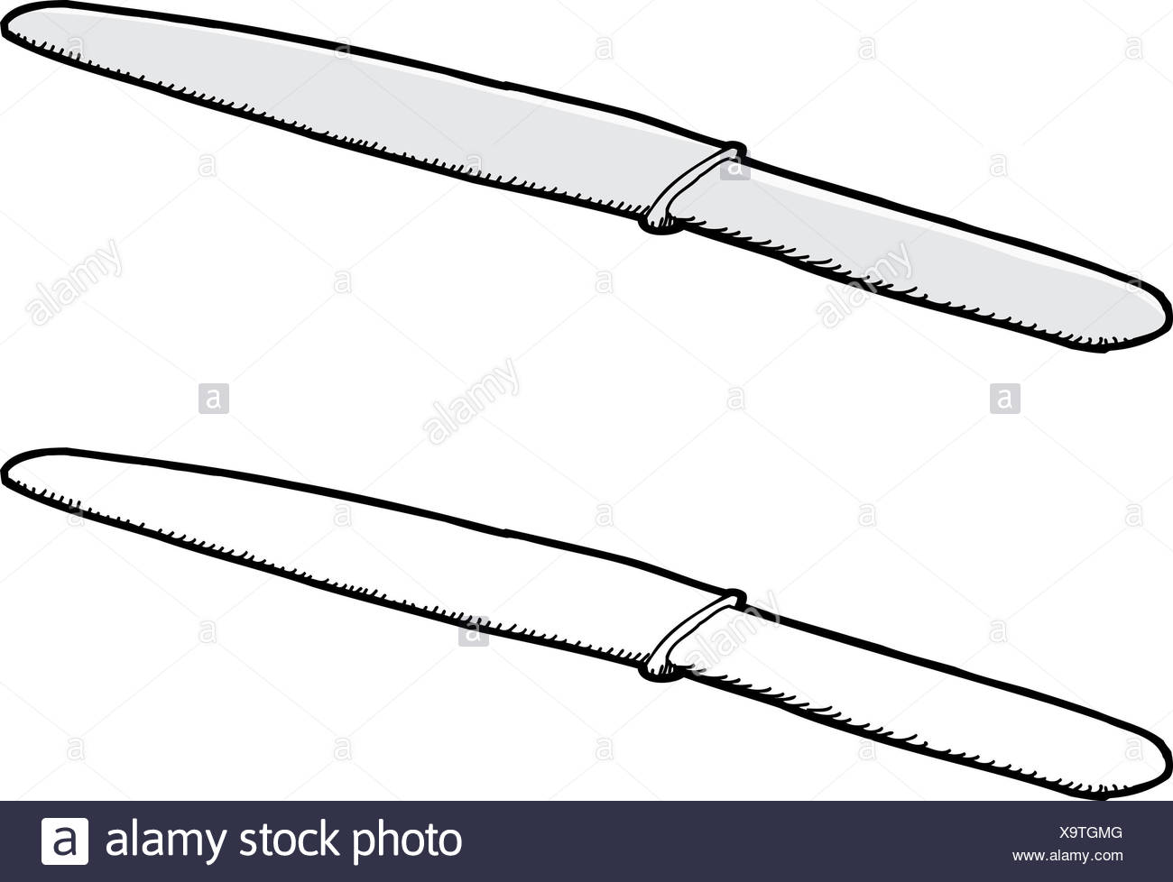 1300x978 Freehand Drawn Cartoon Butter Knife Stock Photos Amp Freehand Drawn