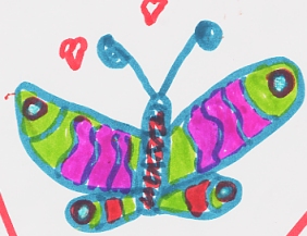 282x217 Child Drawing Of Butterfly