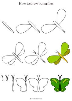 236x331 How To Draw A Butterfly Step By Step Art
